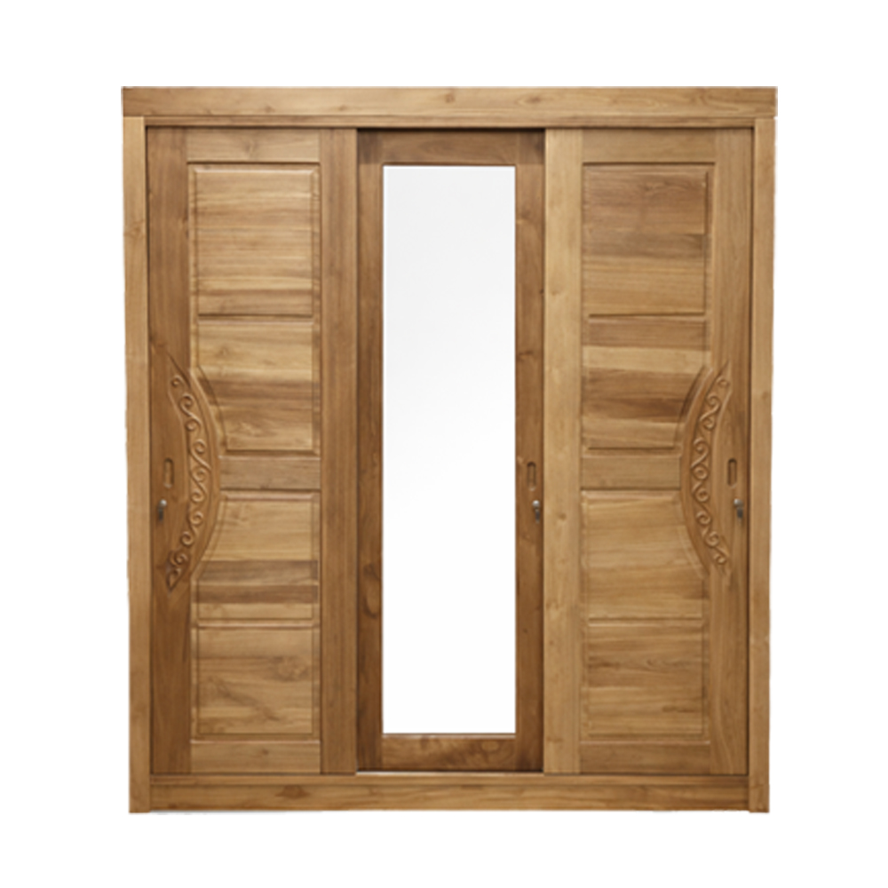 WARDROBE 3 DOOR WITH 1 GLASS 170X60X210CM